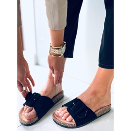 Priya Chinelos de sola de cortiça preta preto 1