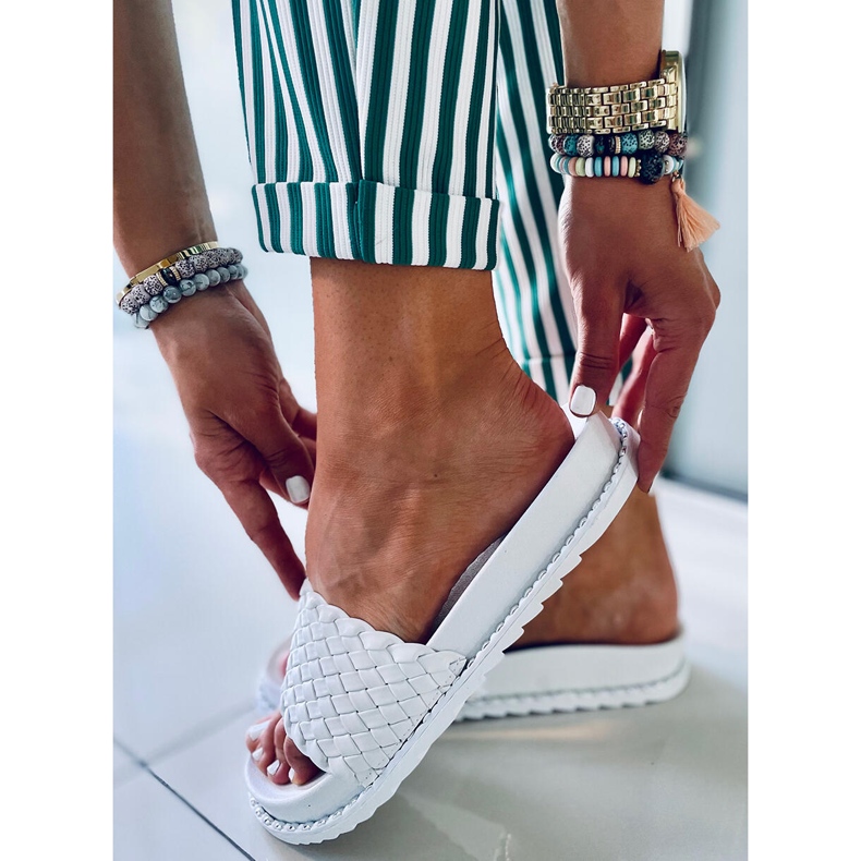 Chinelos de mulher Edna White branco 1