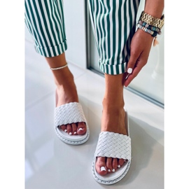 Chinelos de mulher Edna White branco 2