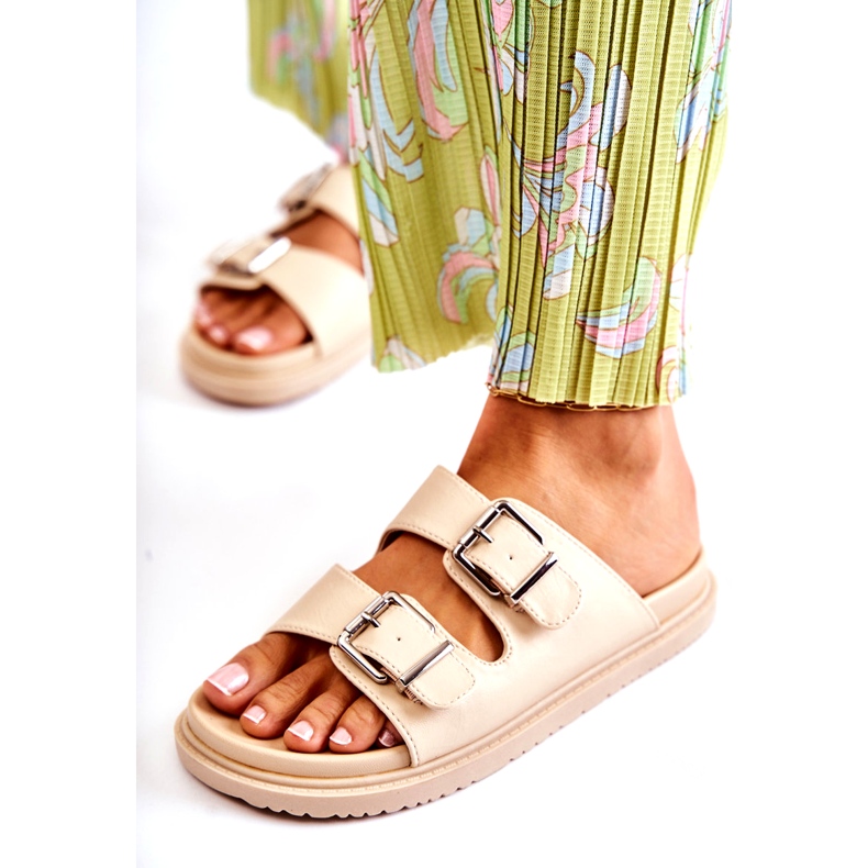 PJ1 Sandálias femininas clássicas bege Weston 2