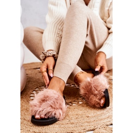 PM1 Chinelos com pele, Pollie cor-de-rosa suja de borracha 4 PM1 Chinelos com pele, Pollie cor-de-rosa suja de borracha 4