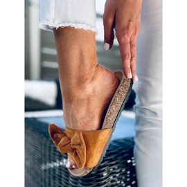 Chiaras de cortiça Kiara Camel castanho 1