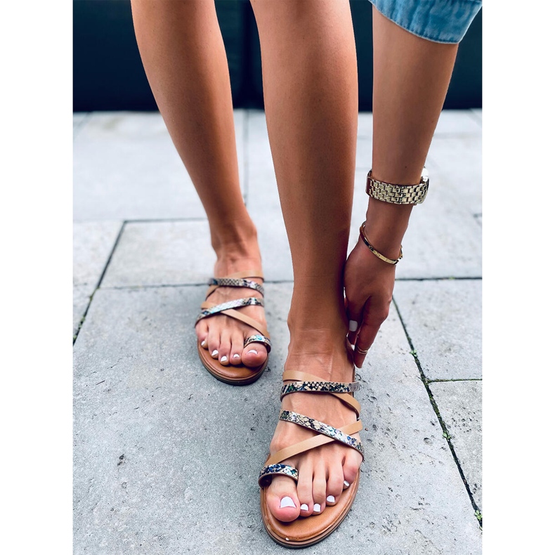 Chinelos femininos Nigella Bege 1