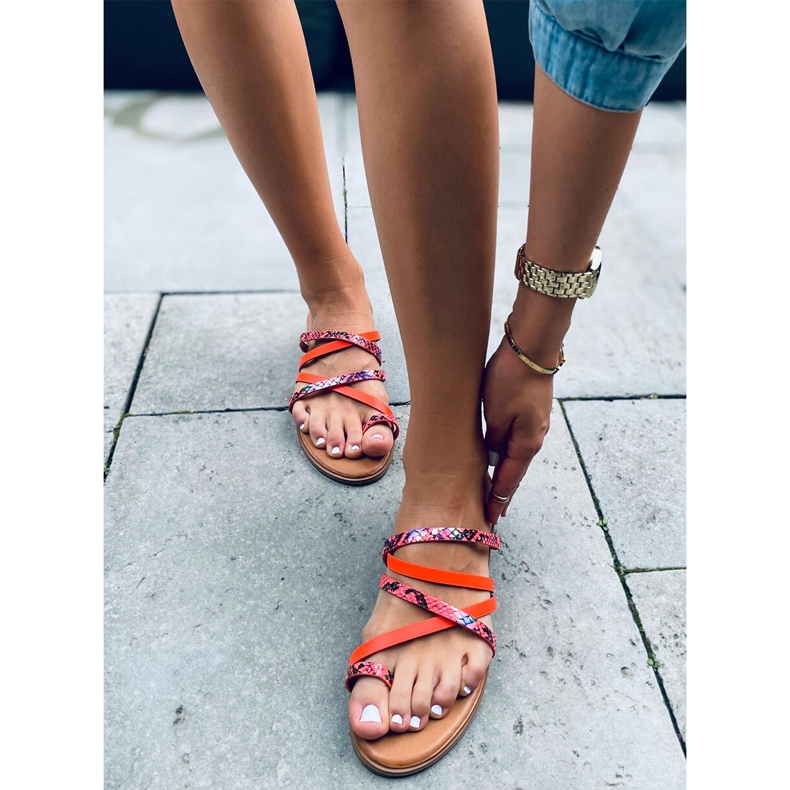 Chinelos femininos Nigella Orange laranja 1