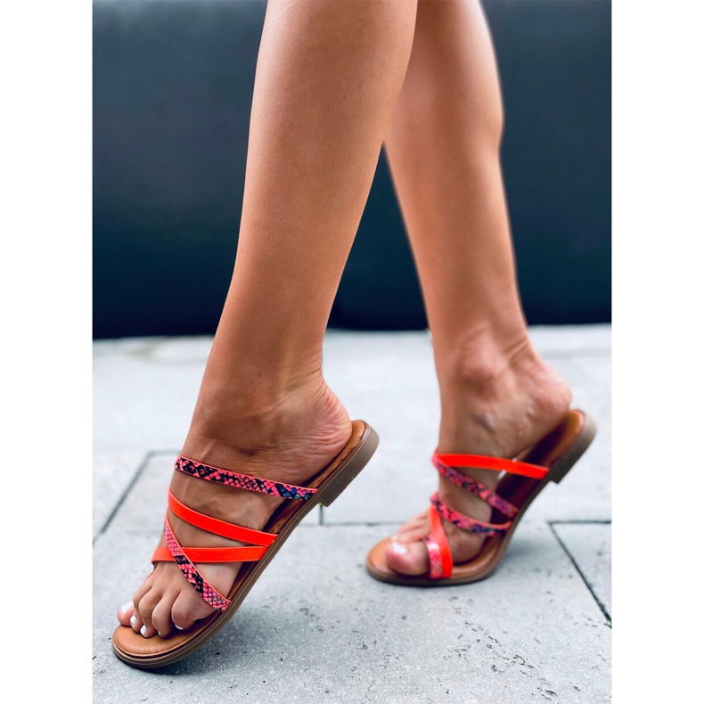 Chinelos femininos Nigella Orange laranja 2