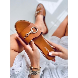 Chinelos de mulher Kettle Camel marrom 2