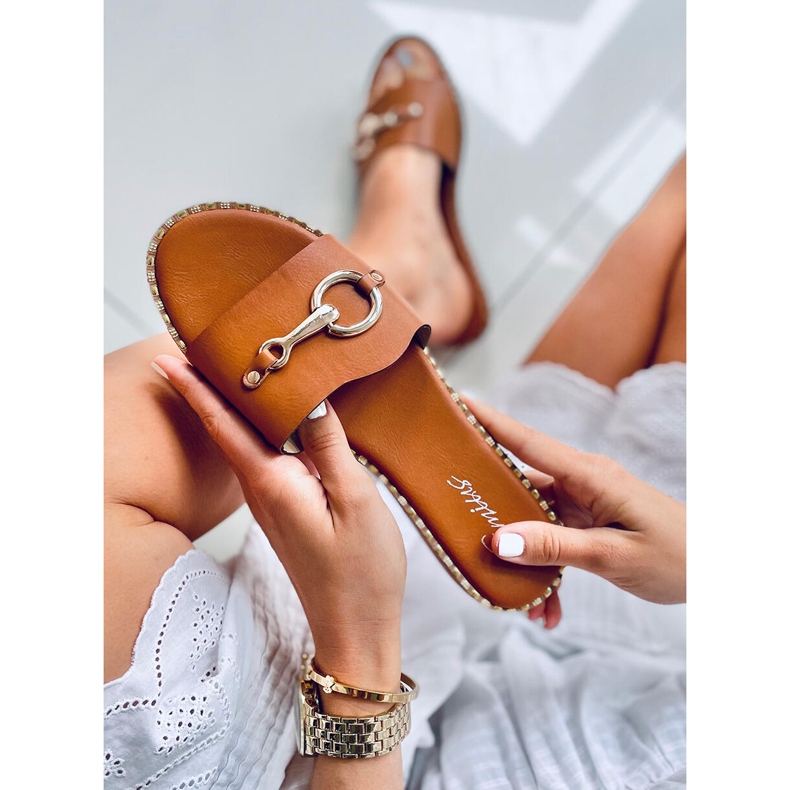 Chinelos de mulher Kettle Camel marrom 2