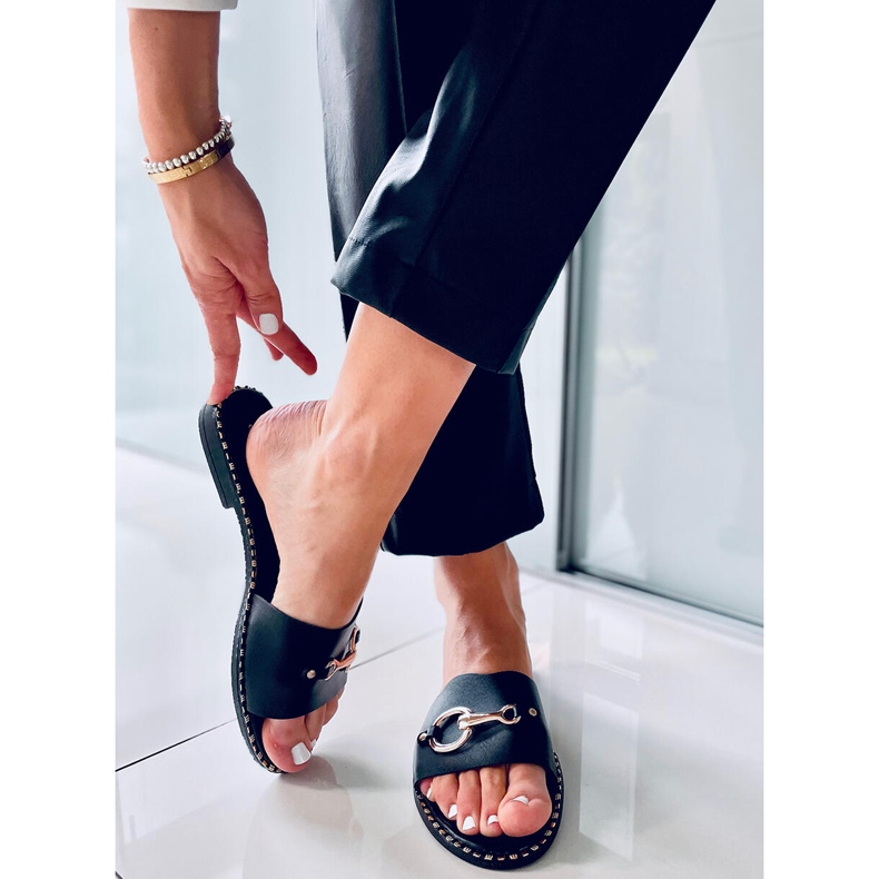 Chinelos femininos Kettle Black preto 2