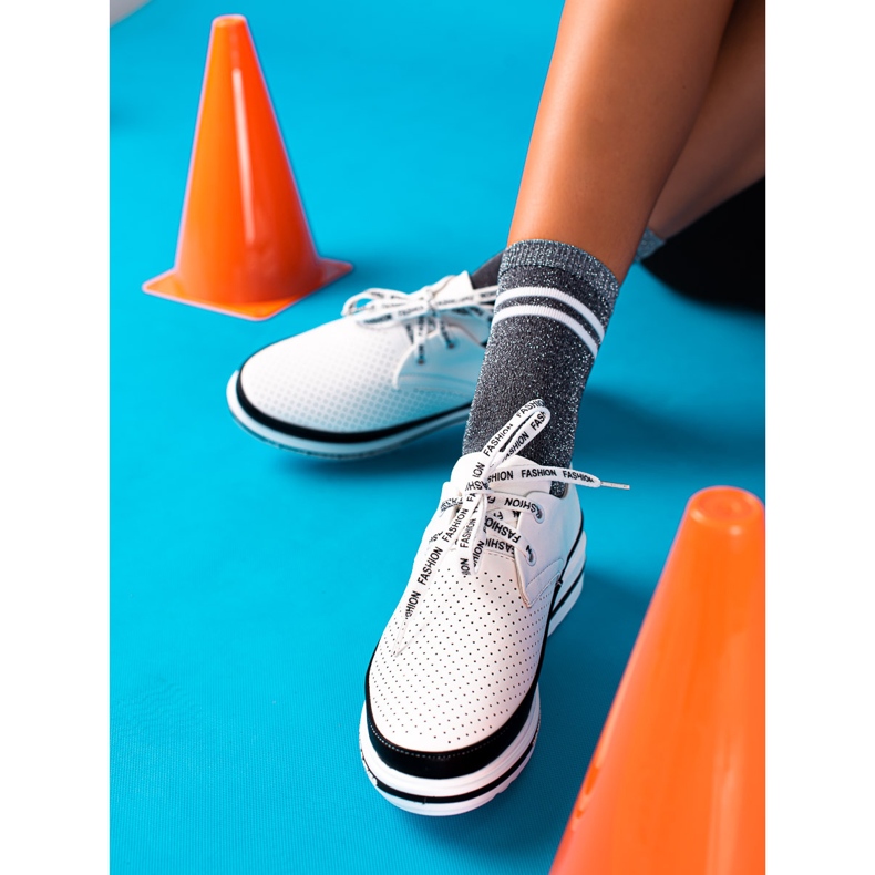 ARTIKER Sapatos de couro da moda branco preto 1