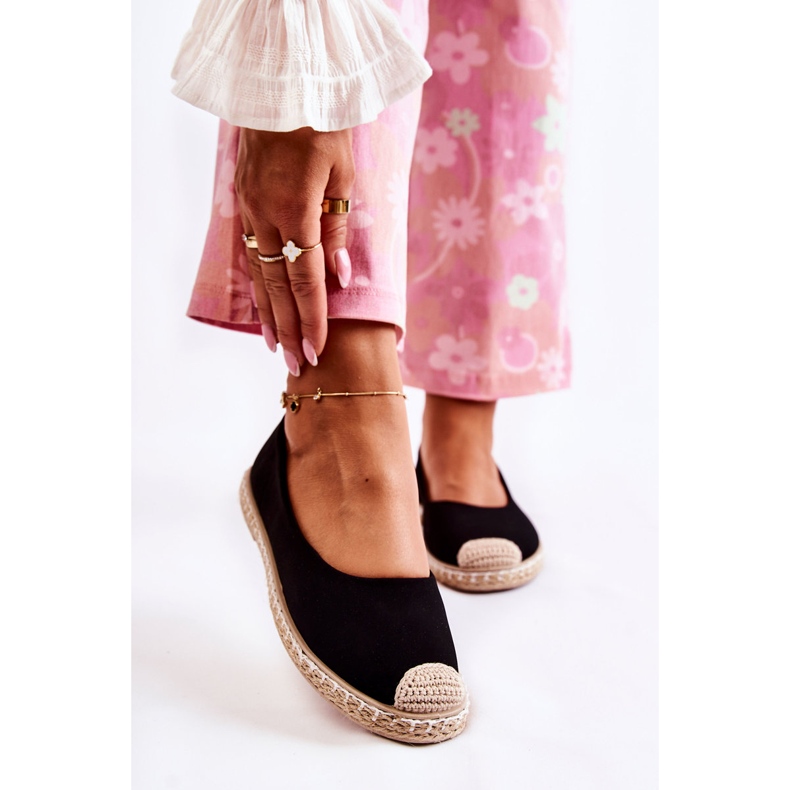 Alpargatas femininas de camurça clássicas pretas Calábria preto 1