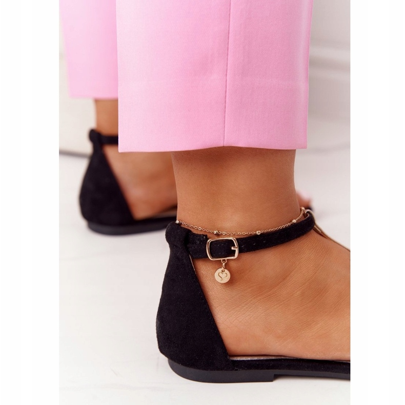 S.Barski Sandálias Elegantes de Camurça S. Bararski 541-7 Pretas preto 4