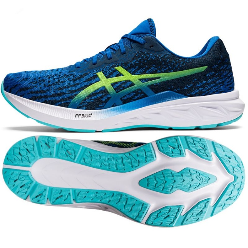 Tênis de corrida Asics Dynablast 2 M 1011B205 402 azul verde 1 Tênis de corrida Asics Dynablast 2 M 1011B205 402 azul verde 1