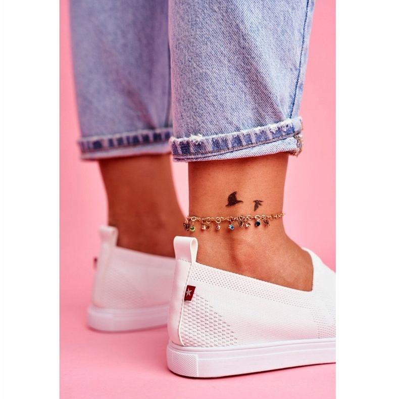 Tênis feminino branco Tênis deslizante Big Star FF274A608 3
