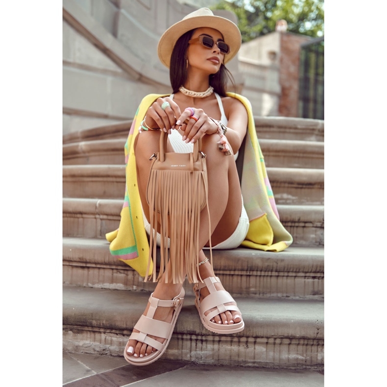 Sandálias Tessy Rosa Claro na Plataforma 2