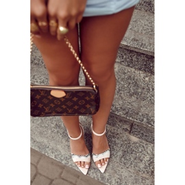 Sandálias femininas de salto alto Suede Nude Evisse bege 1