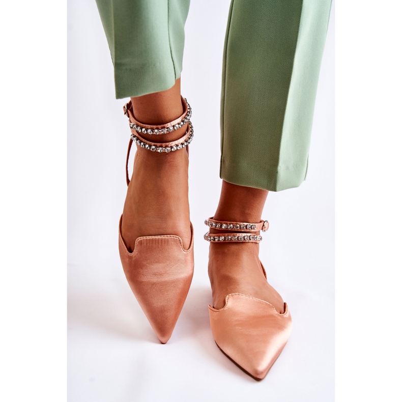 WS1 Sandálias femininas com biqueira em rosa Amisha Spitz 1