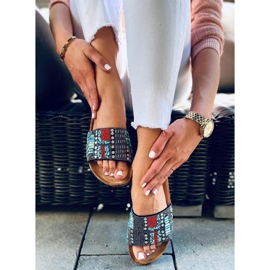 Chinelos Taida Black em cortiça preto 2