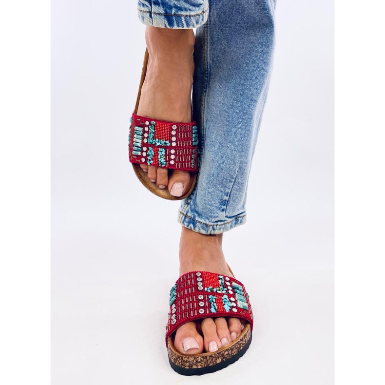 Chinelos de cortiça Taida Red vermelho 1