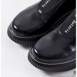 Brogues pretos na plataforma Siddons 1