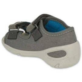 Calçado infantil Befado pu 065P166 azul cinza 2
