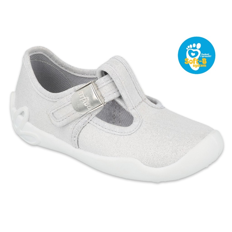 Sapatos infantis Befado prata em branco 115X001 cinza 5