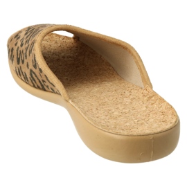 Sapatos femininos Befado pu 254D121 bege castanho 3