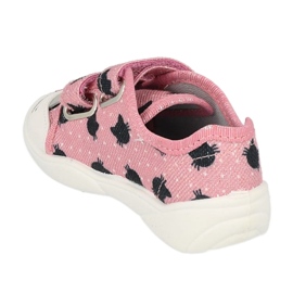 Calçado infantil Befado 907P150 CATS preto rosa prata 2