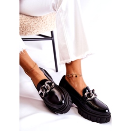 Mocassins femininos Mocassins de couro preto Laura Messi 2339 1