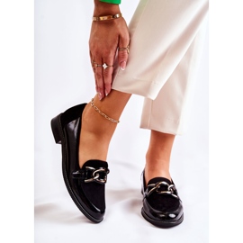 Mocassins Clássicos com Corrente Laura Messi 2531 Preto 1