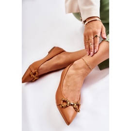 WS1 Bailarinas femininas em Spitz com decoração Camel Carlos marrom 2