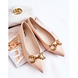 WS1 Bailarinas Femininas em Spitz com Ornamento Bege Carlos 1 WS1 Bailarinas Femininas em Spitz com Ornamento Bege Carlos 1