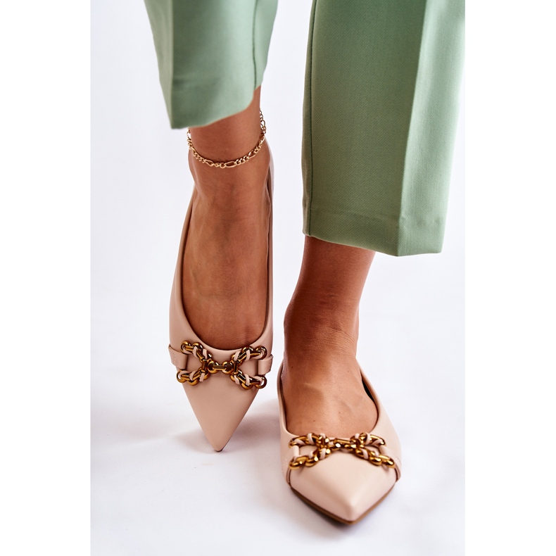 WS1 Bailarinas Femininas em Spitz com Ornamento Bege Carlos 2 WS1 Bailarinas Femininas em Spitz com Ornamento Bege Carlos 2