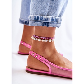 WS1 Bailarinas femininas com tachas Pink Kinley rosa 2