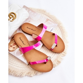 WS1 Chinelos femininos lacados Fuchsia Jimena rosa 1