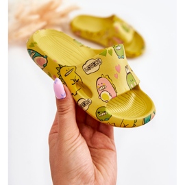 WJ1 Chinelos infantis Light Dinossauros Amarelo Astro 1