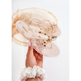 WJ1 Chinelos femininos Nude Monise de borracha bege 2