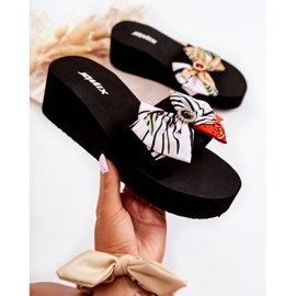 WJ1 Chinelos femininos de cunha de espuma Silana branca branco multicolorido 1