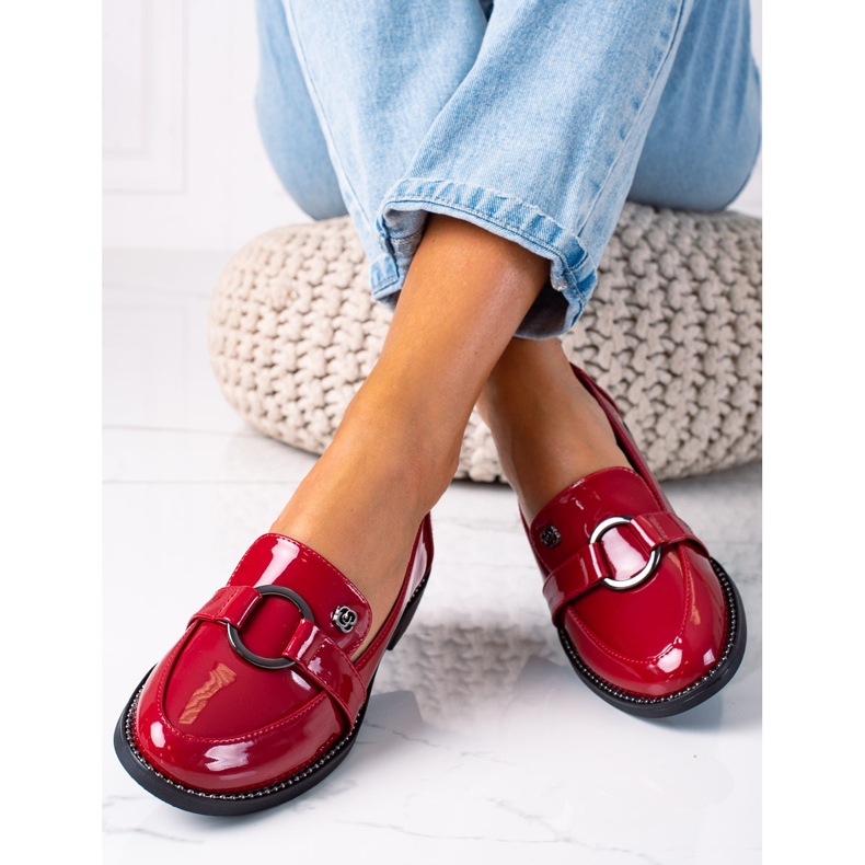SHELOVET Mocassins elegantes vermelho 1
