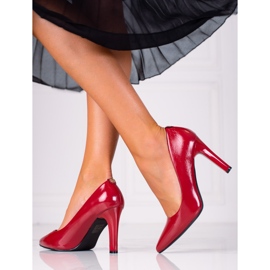 SHELOVET Bombas de salto alto vermelho 1