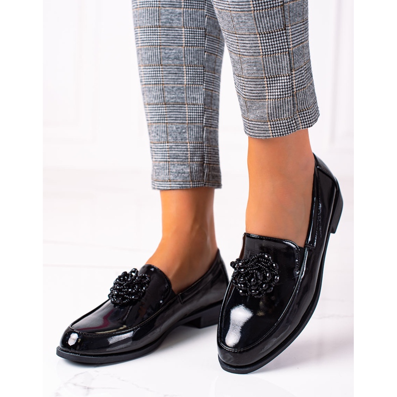 SHELOVET mocassins femininos preto 2