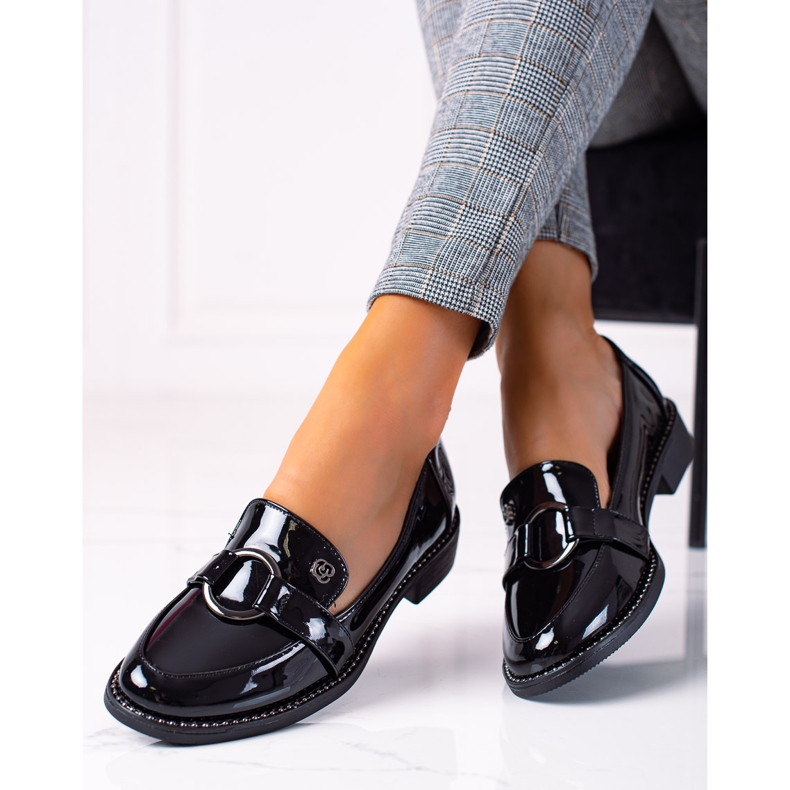 SHELOVET Mocassins elegantes preto 1