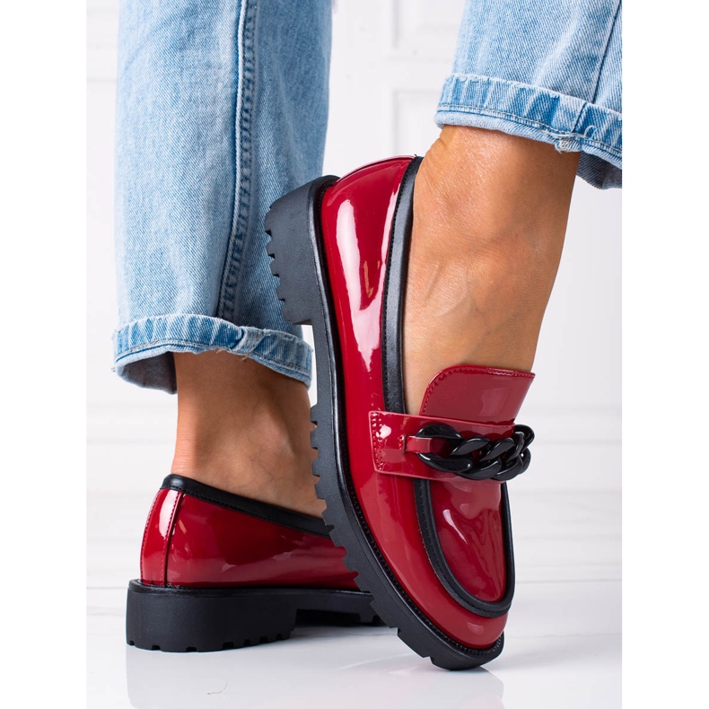 SHELOVET Mocassins elegantes vermelho 2