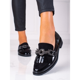 SHELOVET Mocassins elegantes preto 1