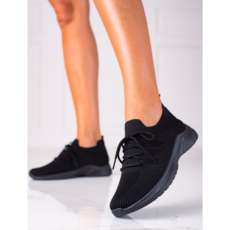 SHELOVET Sapatos Fitness Confortáveis preto 2