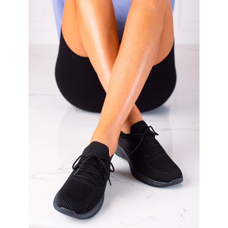 SHELOVET Sapatos Fitness Confortáveis preto 1