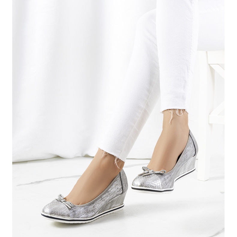 Tênis de cunha prata Blance 2