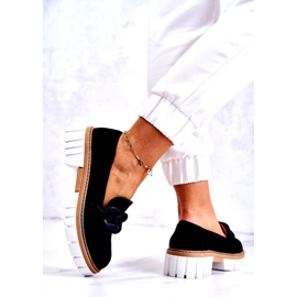 PS1 Mocassins de camurça com decoração em Talisa preta preto 5