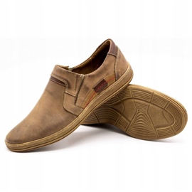 Olivier Mocassins de couro masculino 520 marrom 3