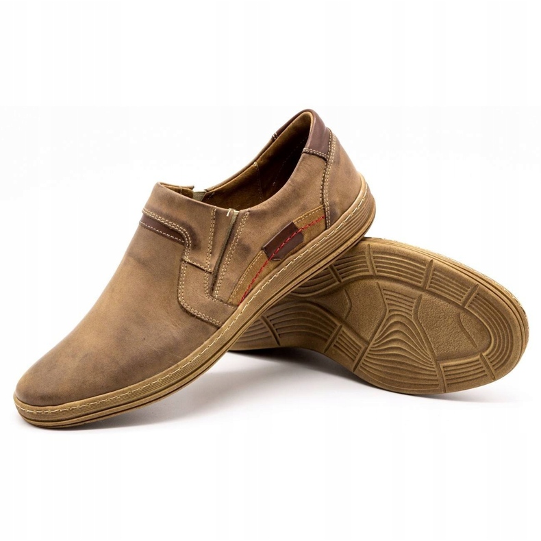 Olivier Mocassins de couro masculino 520 marrom castanho 3