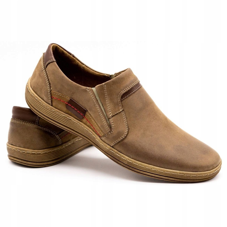 Olivier Mocassins de couro masculino 520 marrom castanho 4